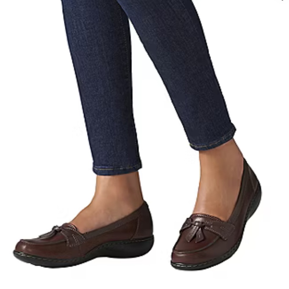 Clark’s Ashland Bubble Loafers, brown, NEW